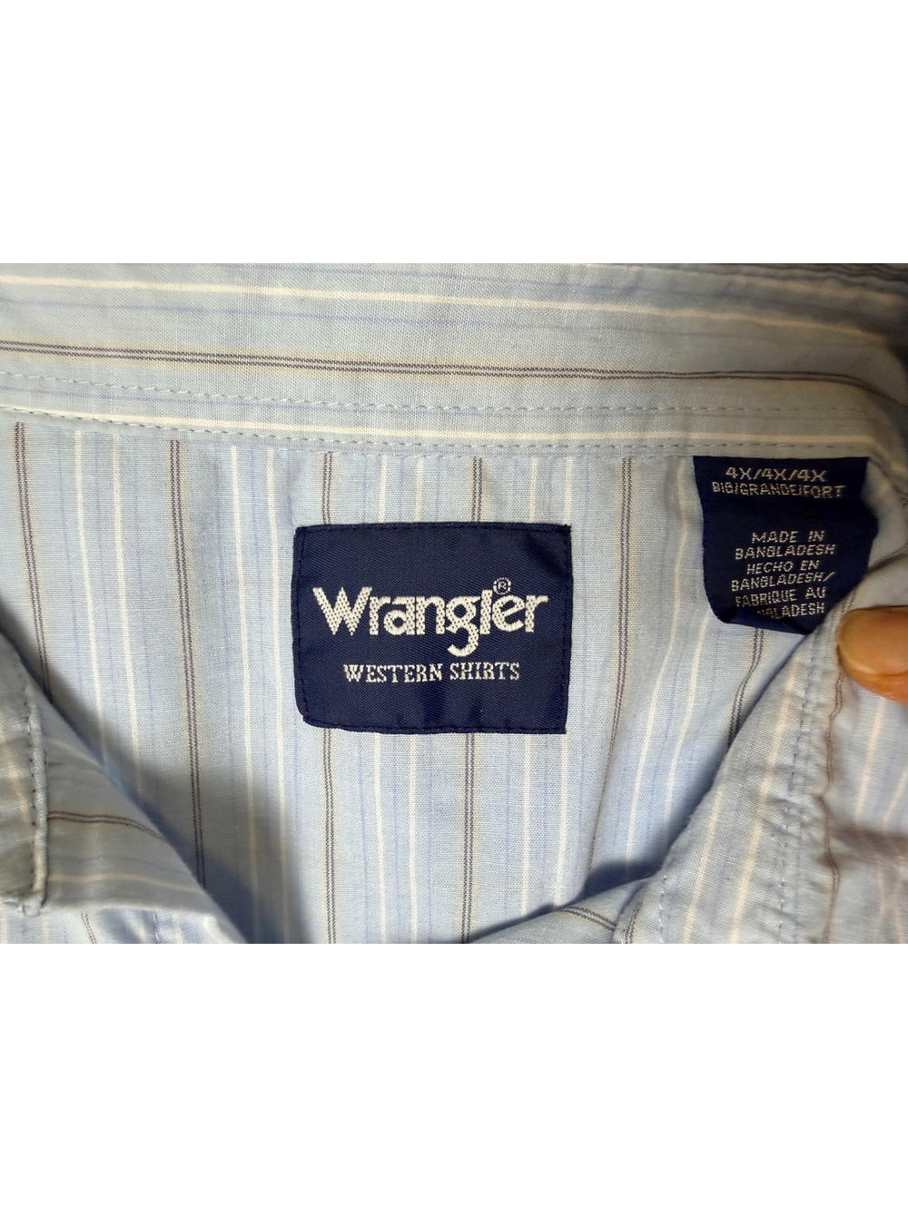 Wrangler Western Shirt 4X Big & Tall Men's Size 4XL Light-Te - Picture 5 of 5